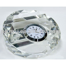 Horloge de table en cristal